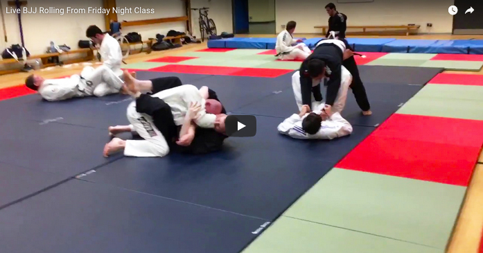Live BJJ Rolling From Friday Night Class
