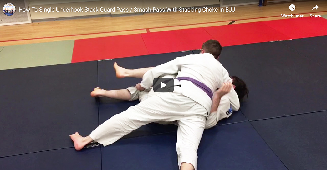 How To Single Underhook Stack Guard Pass With Stack Choke