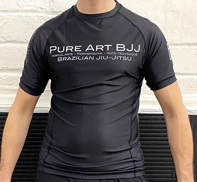 Pure Art BJJ Club Rashguard Front Close Up